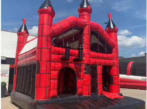 Hüpfburg Partyschloss rot